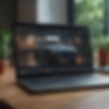 Tech-Savvy Laptop for Amazon Shopping Stylish laptop with Amazon home page displayed