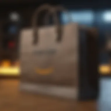 Sophisticated shopping bag with Amazon logo