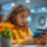 Teenager Exploring Banking Options A teenager reviewing bank card options