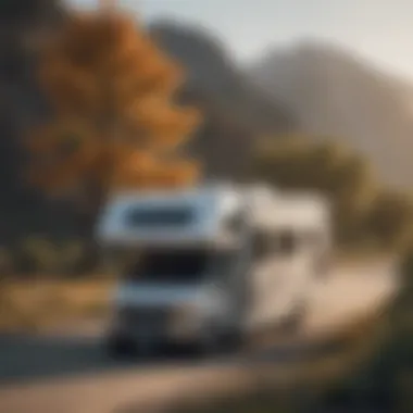 A serene RV parked in a picturesque landscape, illustrating the lifestyle appeal of RV ownership.