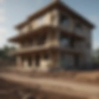 A beautiful house under construction