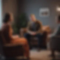 A serene counseling session highlighting the bond between a psychologist and a client