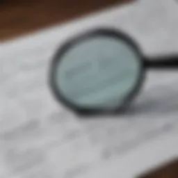 Illustration of a magnifying glass inspecting tax documents