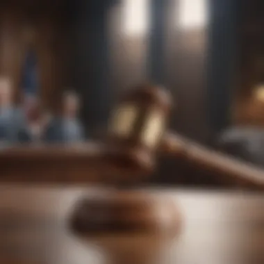 Courtroom Gavel Illustration Gavel in a courtroom