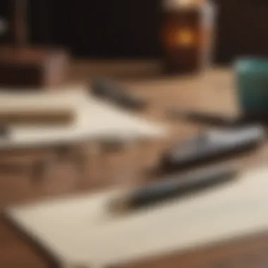 Classy Fountain Pen and Vintage Glasses on Desk