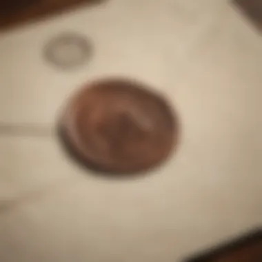 Vintage Wax Seal Stamp on Envelope