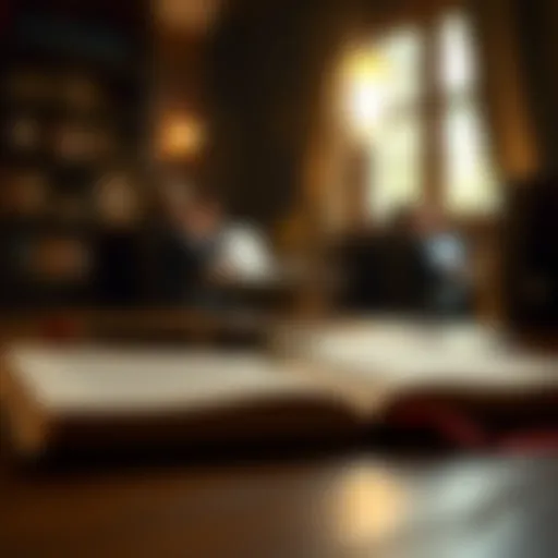 A reflective journal open with a pen resting on it