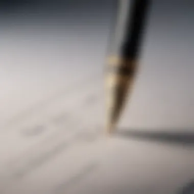 Elegant pen on high-quality paper