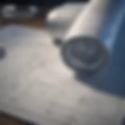 Illustration of a business plan blueprint