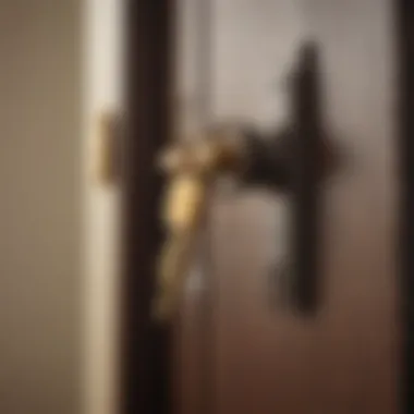 Unlocking Financial Stability: The Key of Credit Scoring Illustration symbolizing the significance of credit scoring in financial well-being like a key unlocking a door