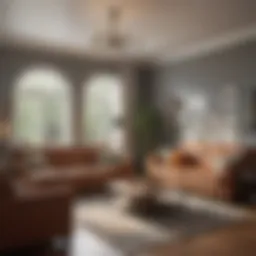 A cozy living room showcasing a well-staged home for sale