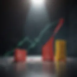 Illustration of economic graph symbolizing unemployment rates