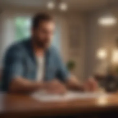 Exploring Loan Options Single father researching home loan options