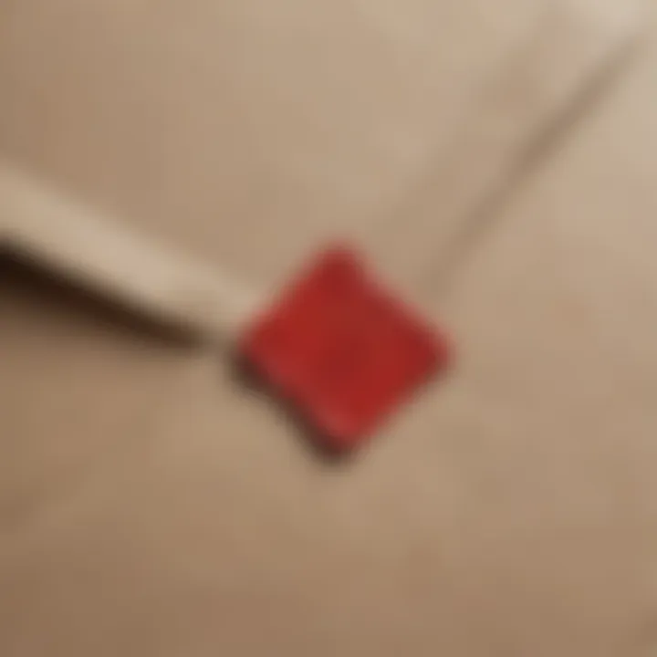 Envelope Sealed with Red Wax Stamp for Follow-Up Letter