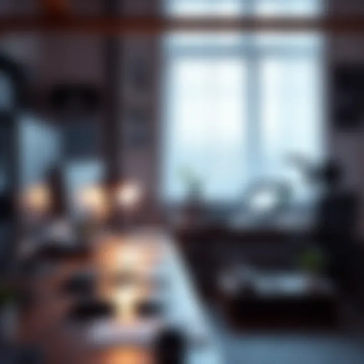 A creative workspace with digital tools and resources for online professionals