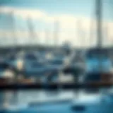 A serene marina with various boats docked