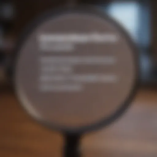 Close-up of a magnifying glass searching for local job opportunities