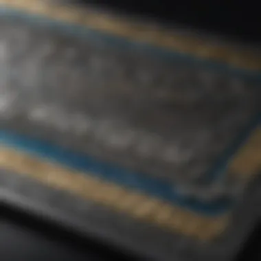 Credit card with intricate patterns