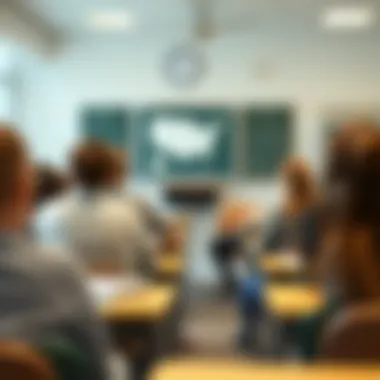 A serene classroom scene symbolizing the teaching profession