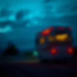 Scenic RV on a road trip