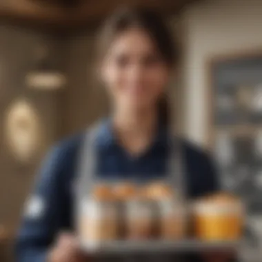 Teenager delivering breakfast meals with a smile