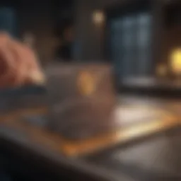 User interface of a checking account software showcasing features