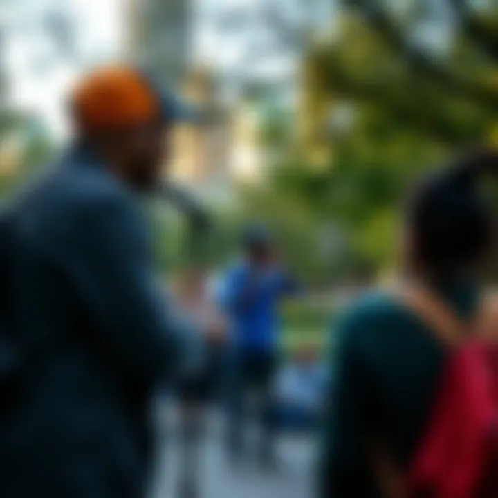 Street performance showcasing local talent in a park