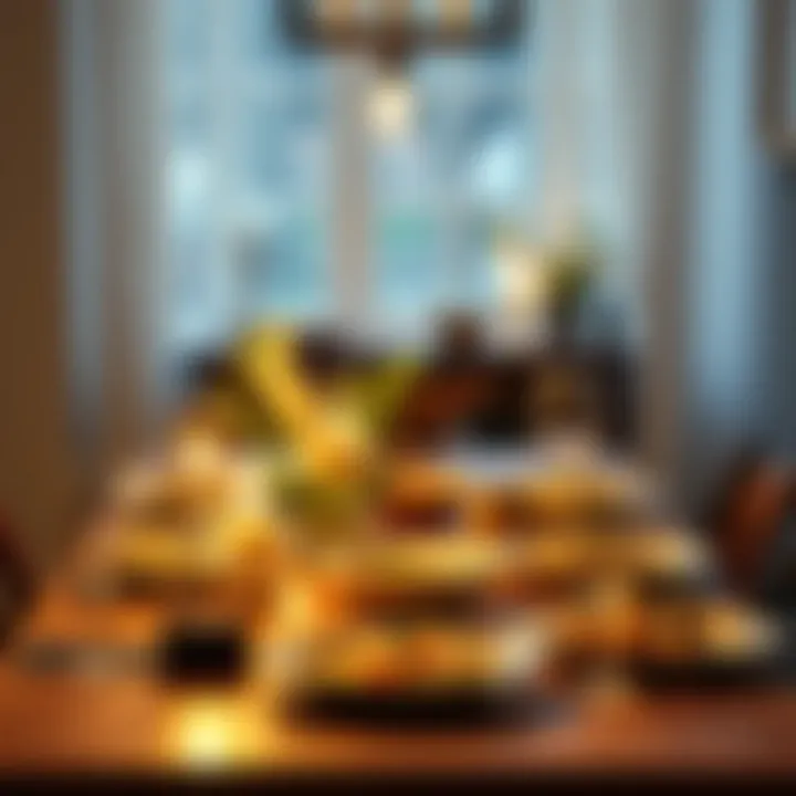 An inviting table set for sharing a meal in gratitude