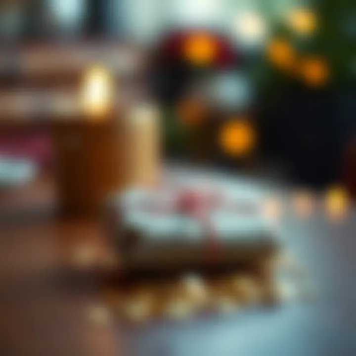 A thoughtful gesture of giving a small gift as a token of gratitude