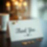 A beautifully crafted thank you card with elegant design