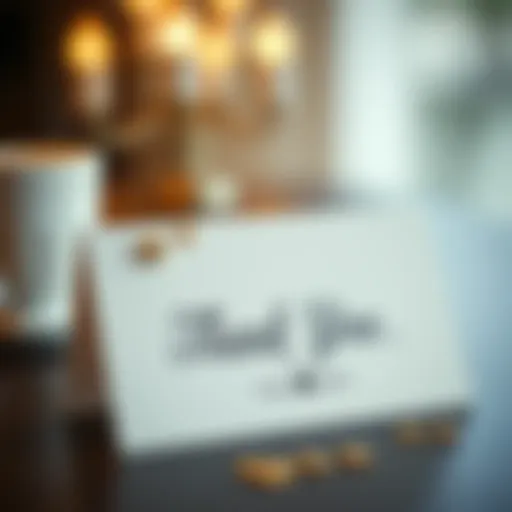A beautifully crafted thank you card with elegant design