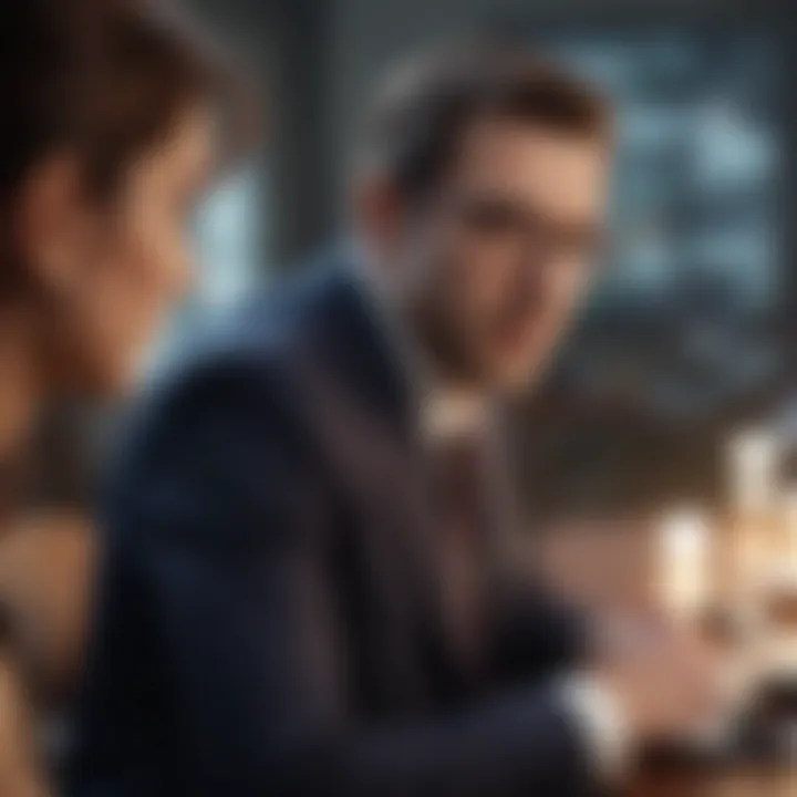 Person showcasing strong communication skills in a financial interview