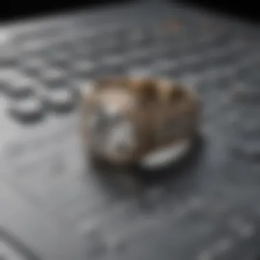 Close-up of a financial calculator and engagement rings