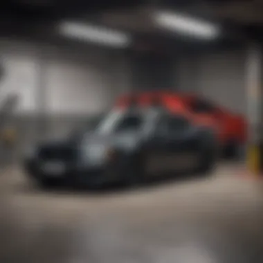 Garage Security System for Parked Cars Garage security system protecting a parked car