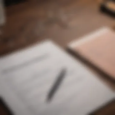 Health insurance policy documents laid out on a table