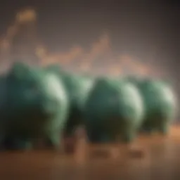 Graph showing historical fluctuations in savings account interest rates over decades