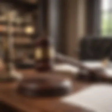Court Judgment Fundamentals Judgment notice with a gavel in the background