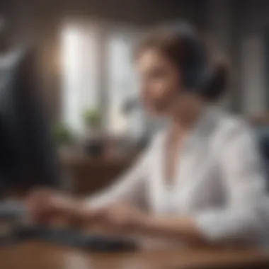 Dedicated Customer Support Customer support representative assisting a client