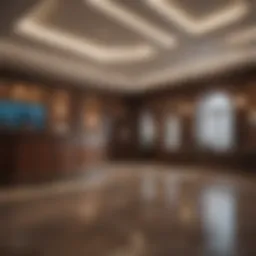 Elegant bank interior showcasing premium services
