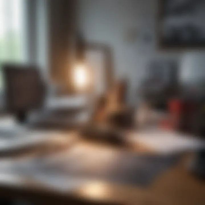 Diverse portfolio spread on a desk