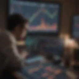 Young investor analyzing stock market charts
