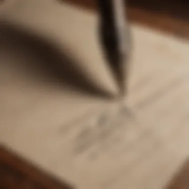 Quill Pen on Parchment Paper Quill Pen on Parchment Paper