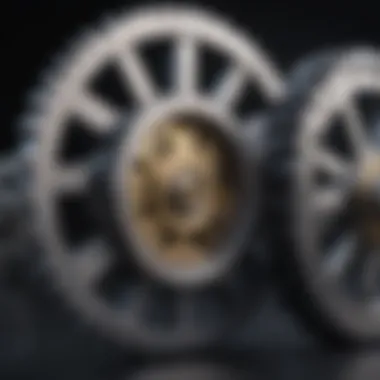 Mechanisms of Medicare Tax System Illustration of gears interlocking symbolizing the functioning of Medicare tax system