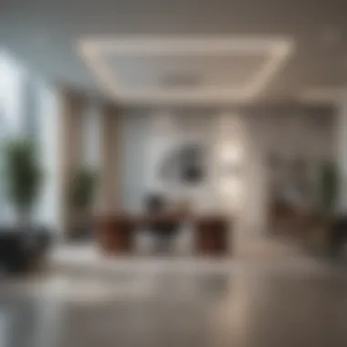 Sleek Office Interior of an Investment Bank Modern Investment Bank Office