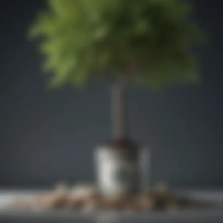 Creative Visualization of Financial Growth with a Tree Growing Money