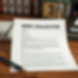 Illustration of a professional letter template for debt collection