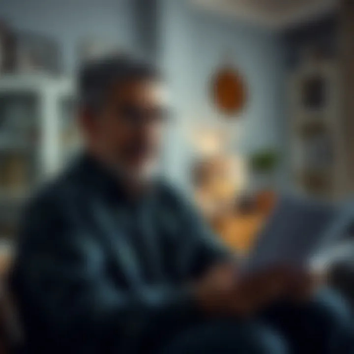 A distressed homeowner looking at paperwork