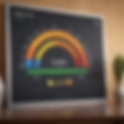 Graph illustrating credit score ranges