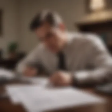 Examination of QDRO Documents Professional counsel examining QDRO documents
