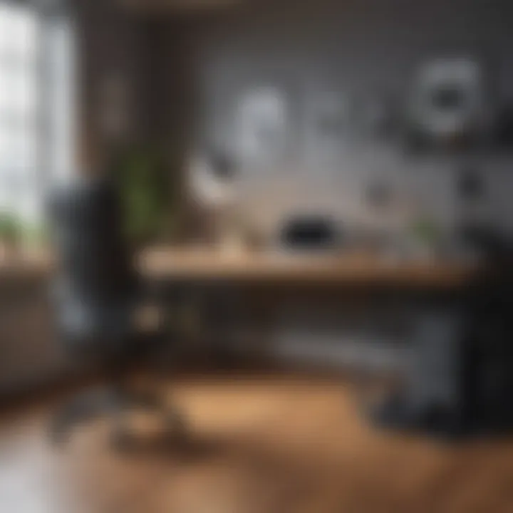 An office environment with adaptive workspaces